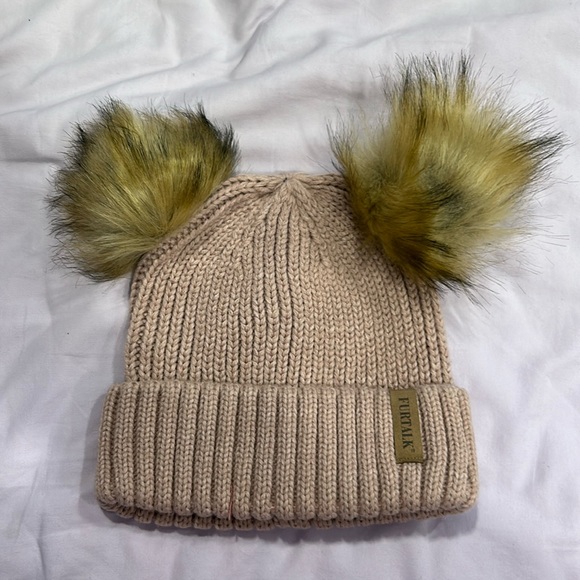 Furtalk double pom beanie - Picture 1 of 1